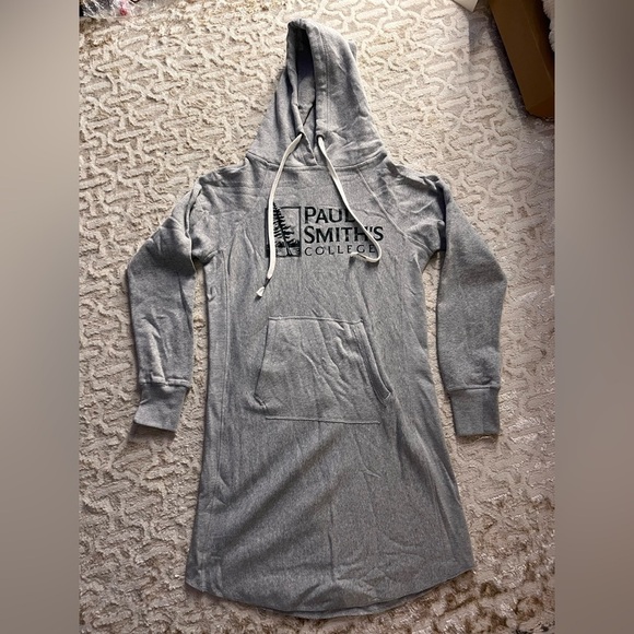 MV Sport Dresses & Skirts - Gray Hooded sweater Dress with Paul smiths college logo